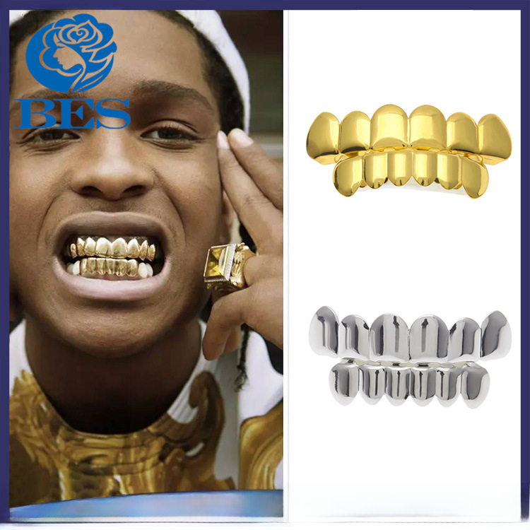 歐美Hiphop Grillz嘻哈牙套 萬聖節舞會金牙套狼牙裝扮潮流飾品