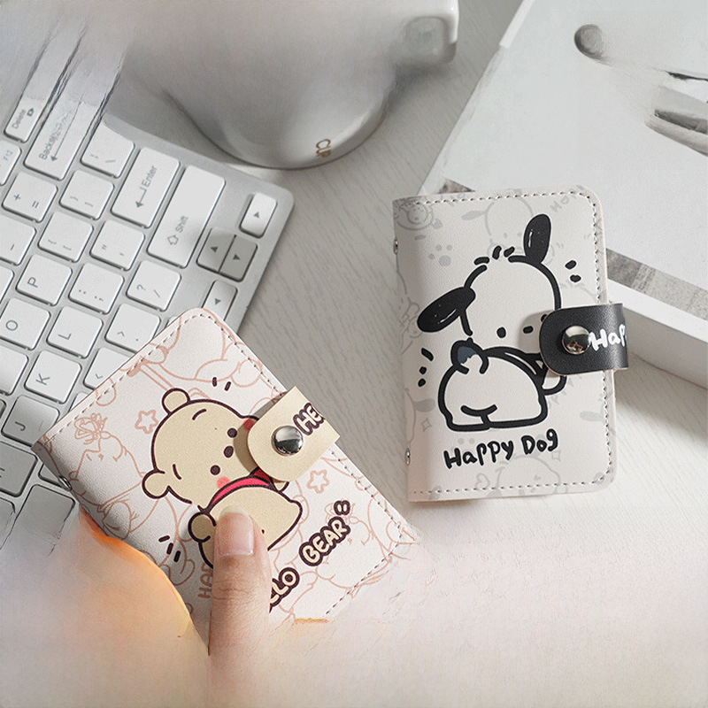 Pacha dog card bag foreign trade cartoon card holder ultra-thin large capacity multi-card slot driver's license card holder coin purse