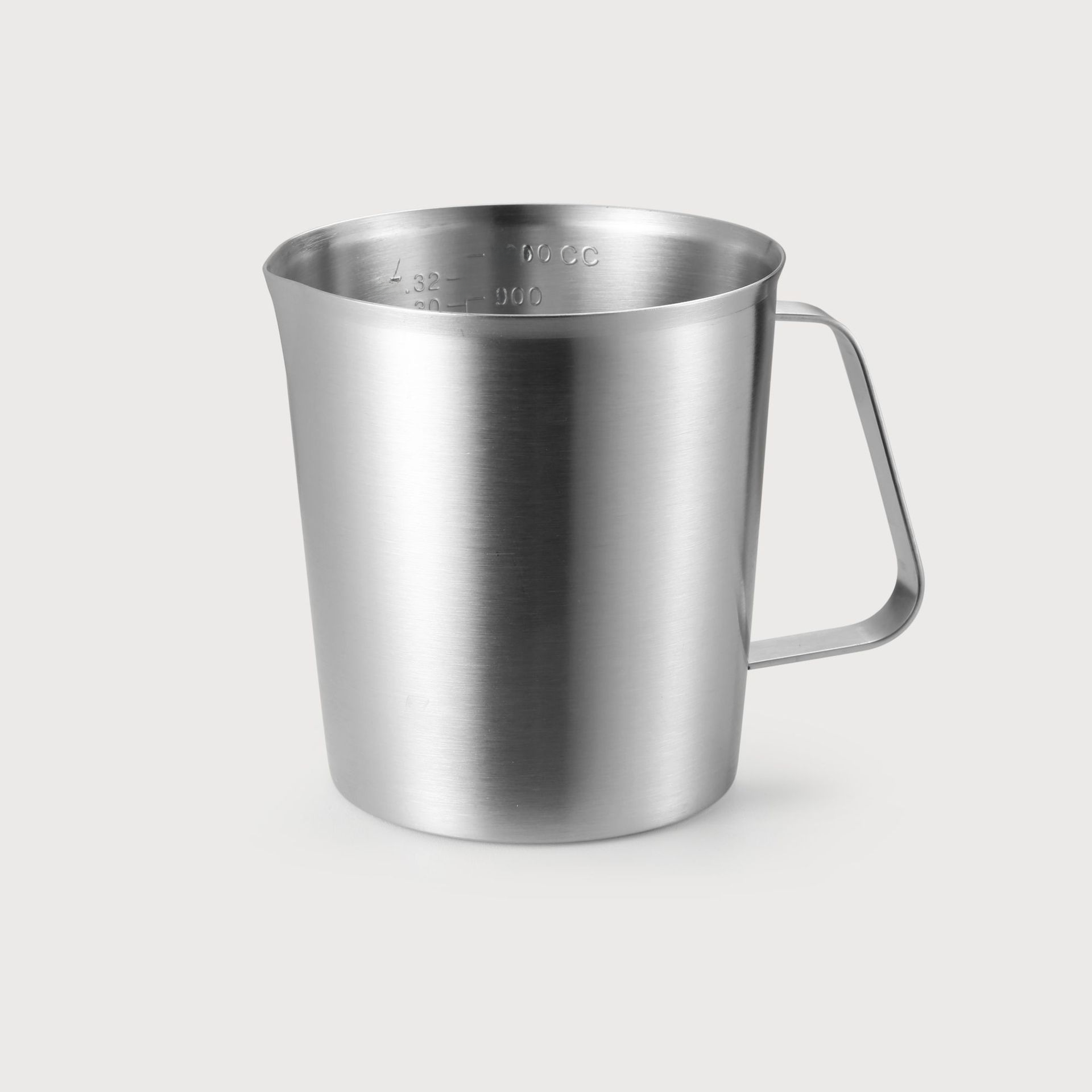 Kafeishi 304 thickened stainless steel measuring cup l with scale milk tea cup kitchen baking measuring cup measuring spoon 0.5-2L