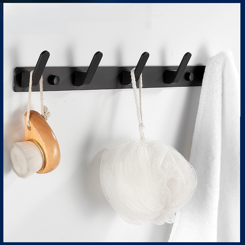Kitchen punch-free hook, bathroom towel rack, entrance door coat hook, wall row hook, space aluminum coat hook