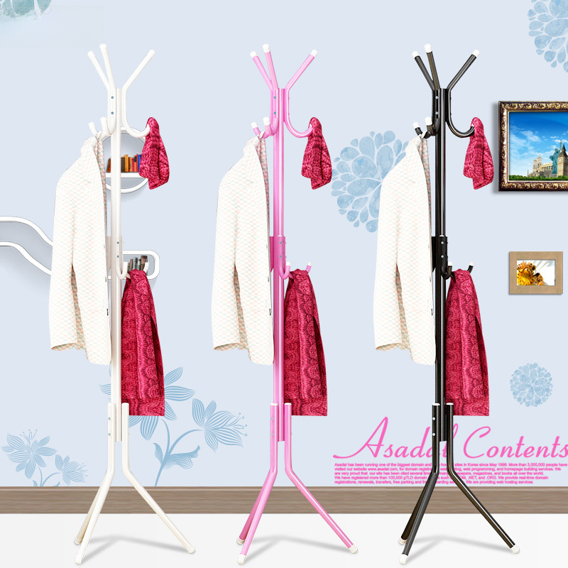 Yunxia Simple Wardrobe Ladder Standing Bedroom Clothes Rack Iron Storage Rack Home Assembled Economical Hanging Bag Stand