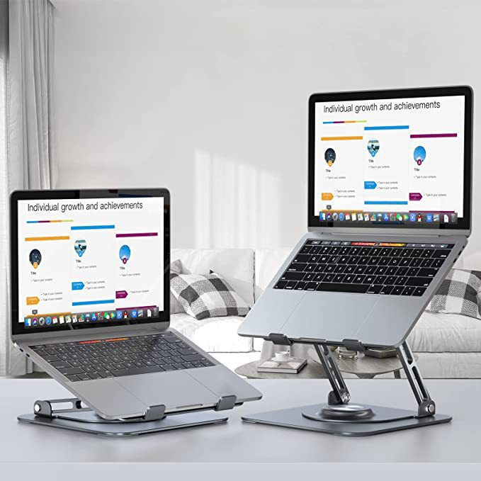 Cross-border laptop stand desktop 360-degree rotating bracket aluminum alloy folding stand Amazon