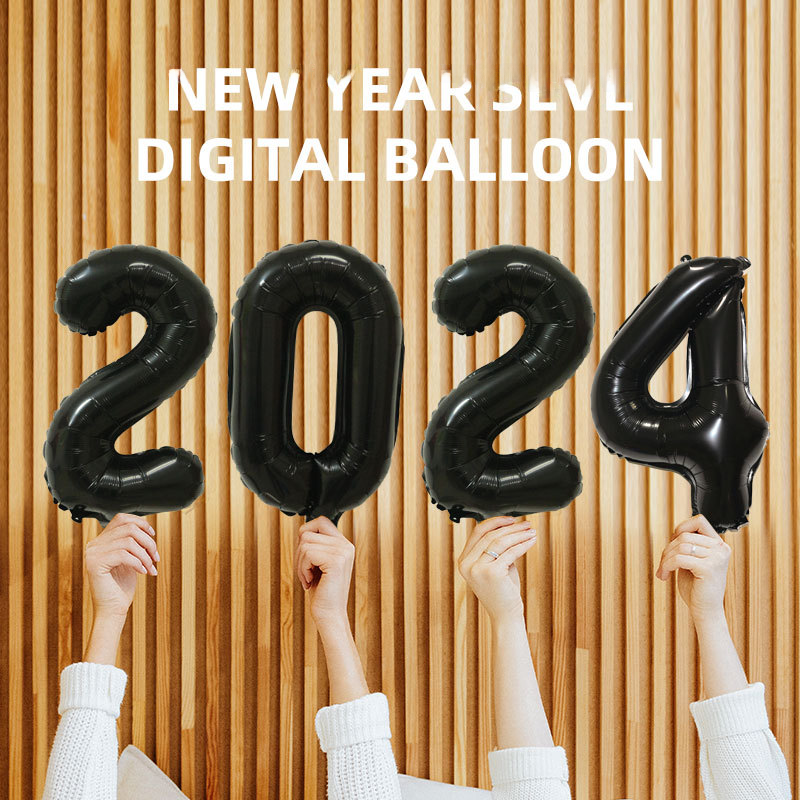 American version slimming 16-inch digital aluminum foil balloon set 2024 digital aluminum foil balloon wholesale birthday decoration balloon