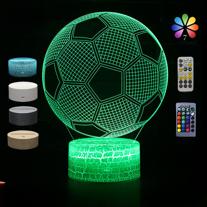 サッカーチームのロゴ Led 3d テーブルランプクリエイティブギフト小さな夜の光マドリードマンチェスターユナイテッド 5 ビッグリーグ|undefined