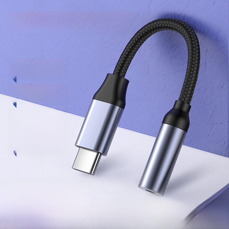Línea adaptadora de auriculares tipo C dos en uno adecuada para Apple 15 tipo C a convertidor de teléfono móvil Huawei de 3,5mm