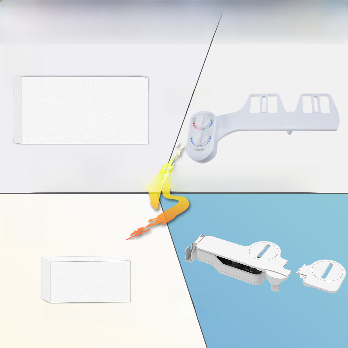 Amazon baño no eléctrico trasero lavado artefacto bidé desmontable plegable limpiador de las mujeres populares cuerpo limpiador