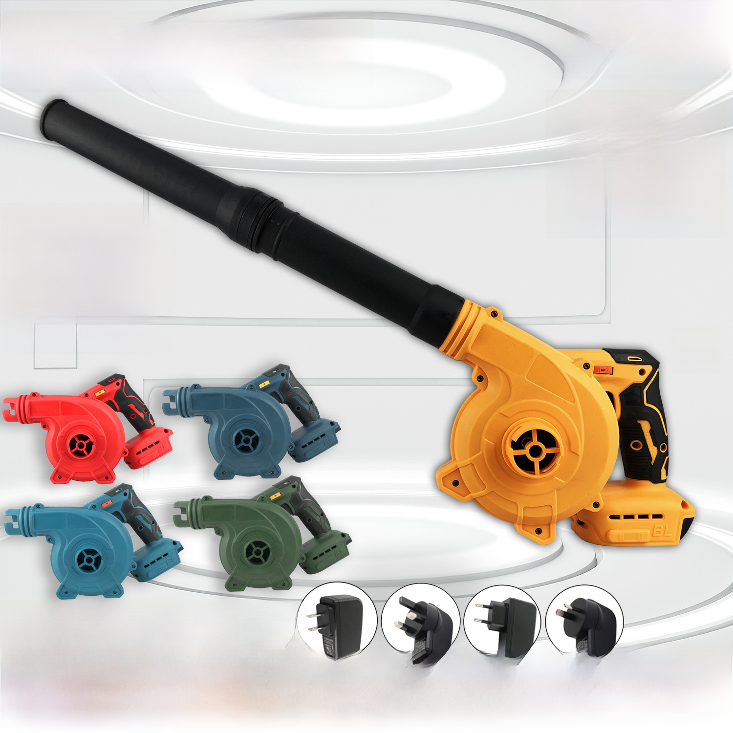 Export Cordless Brushless High-Power Lithium Drum Fan with Blowing and Suction Dual Function, Powerful Dust Removing and Ash Blowing Machine