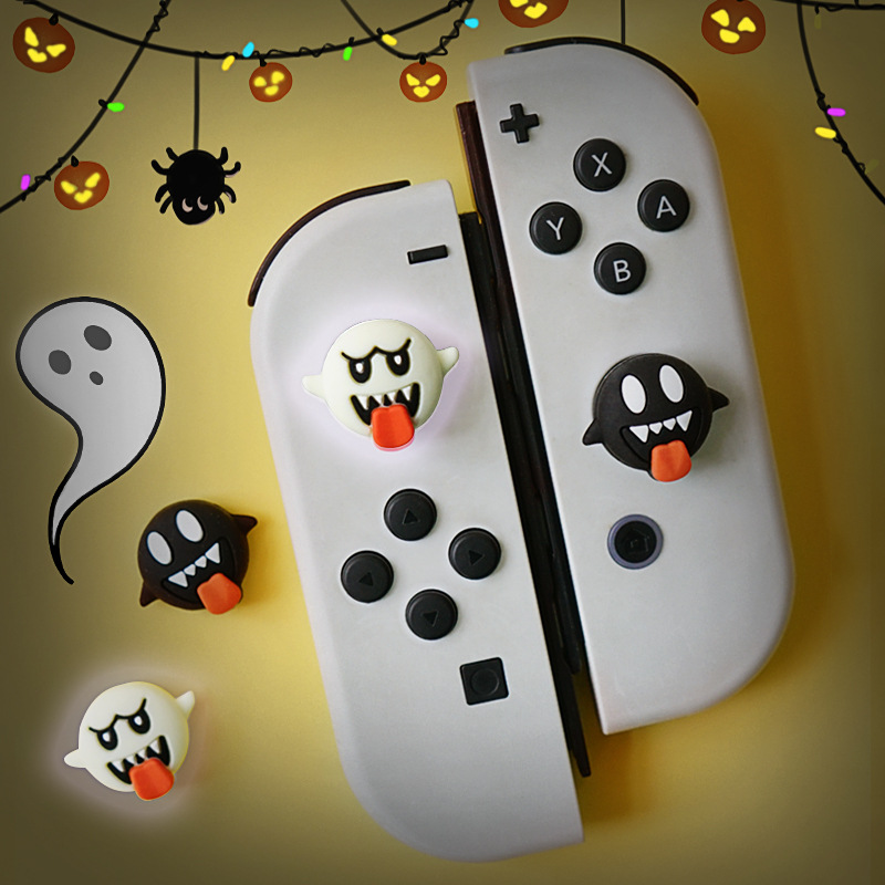 Nintendo interruptor luminoso alborotador luminoso Rocker cubierta NS silicona Lite mango tapa OLED botón sombrero