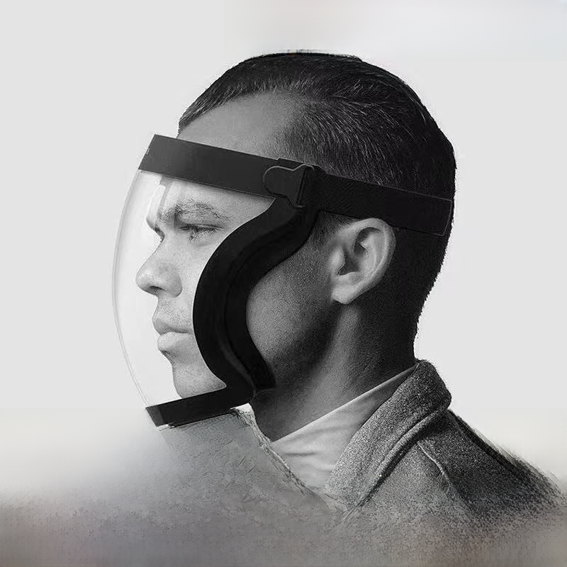 Cross-border all-in-one high-definition protective visor full-face PC windproof and dustproof mask anti-fog transparent industrial protection mask