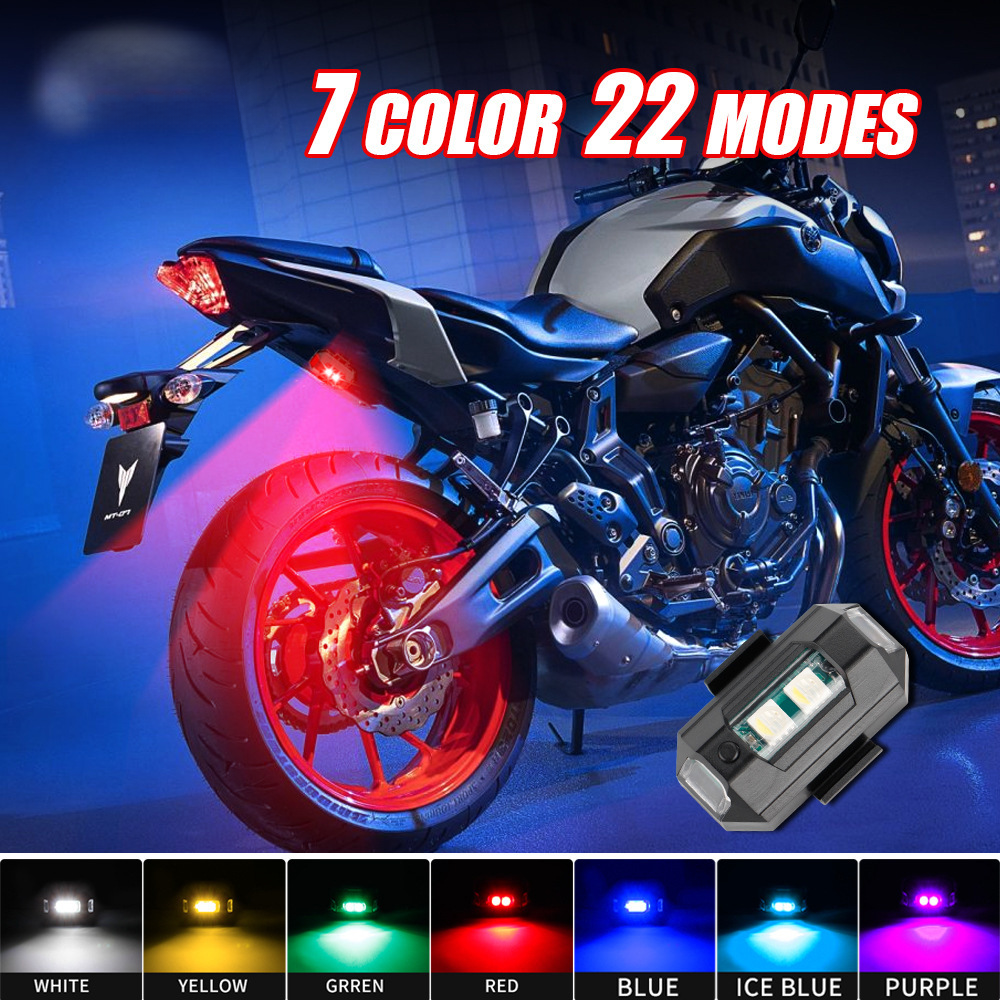 OKEEN motorcycle flashing aircraft light drone pilot light modified universal wiring-free 7-color warning light