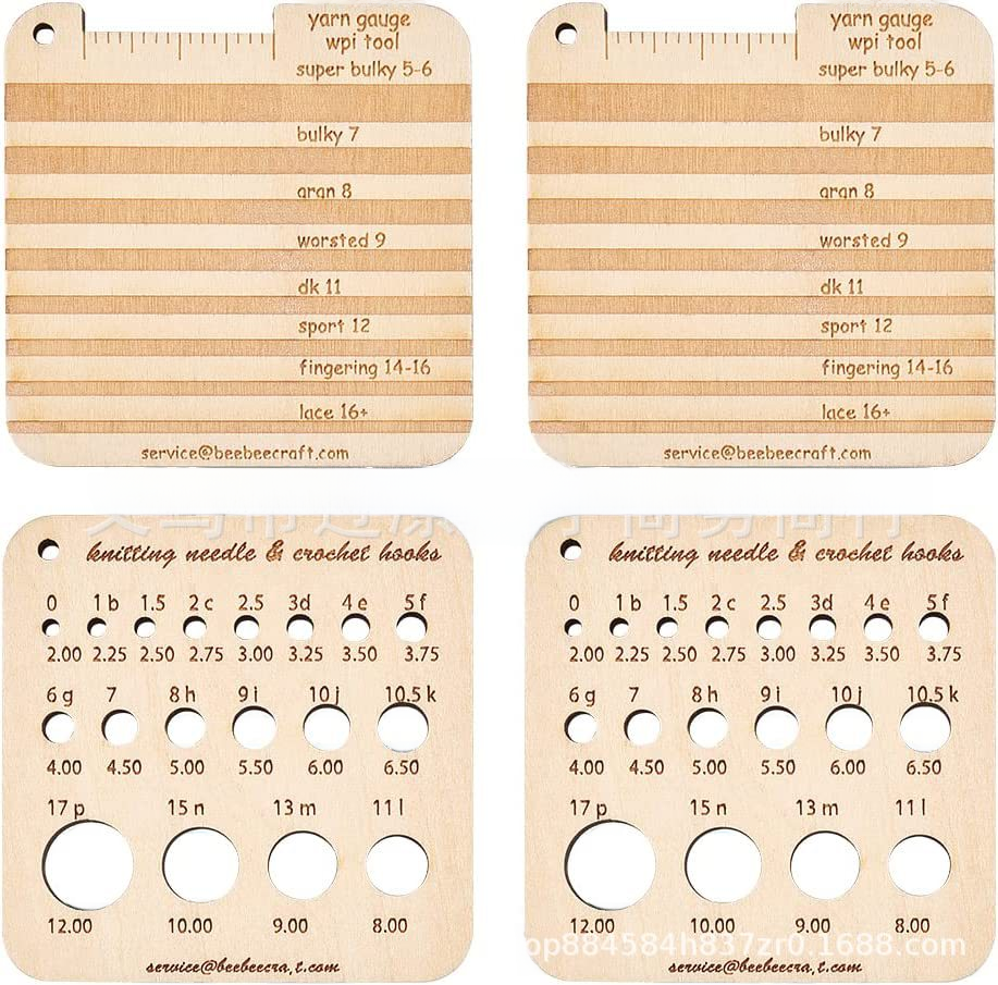新しい木製編み定規セット正方形編みツール 4 個セット機械産業機器繊維機械部品|undefined