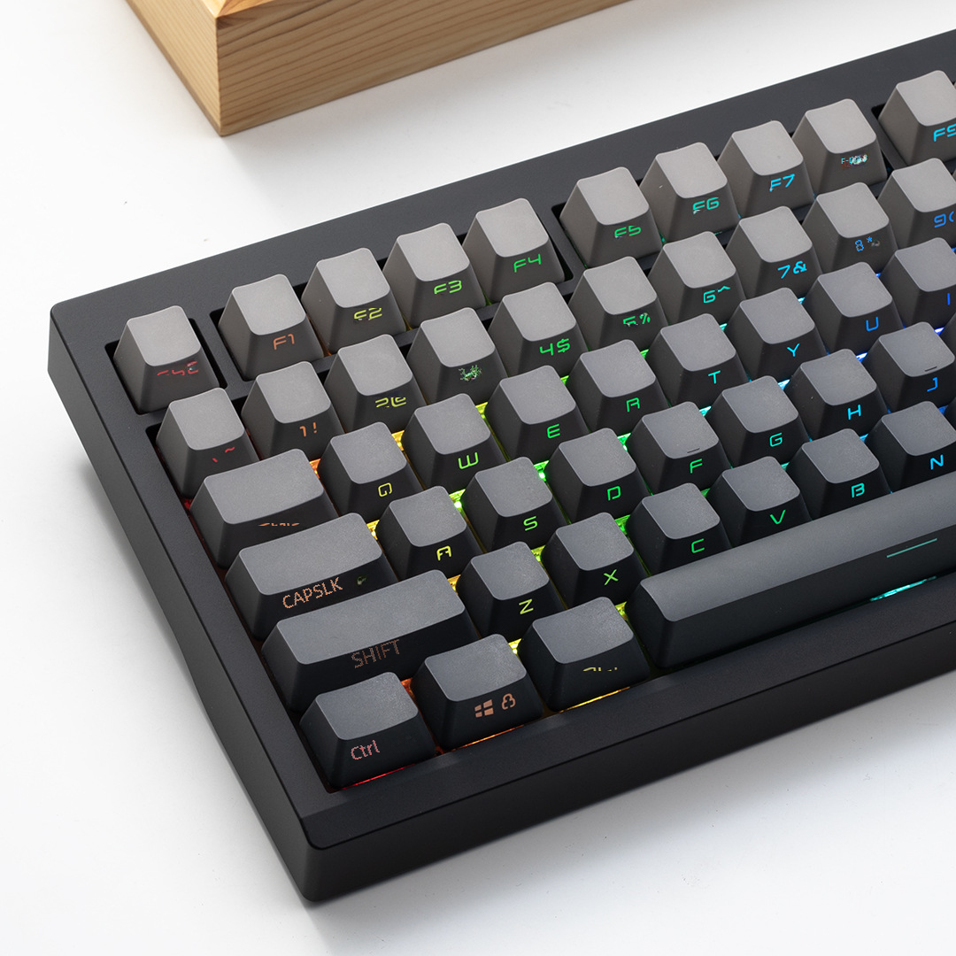 Zuoya GMK87 de tres modelos personalizados DIY Kit de Teclado mecánico con perilla compatible con retroiluminación RGB de enchufe caliente