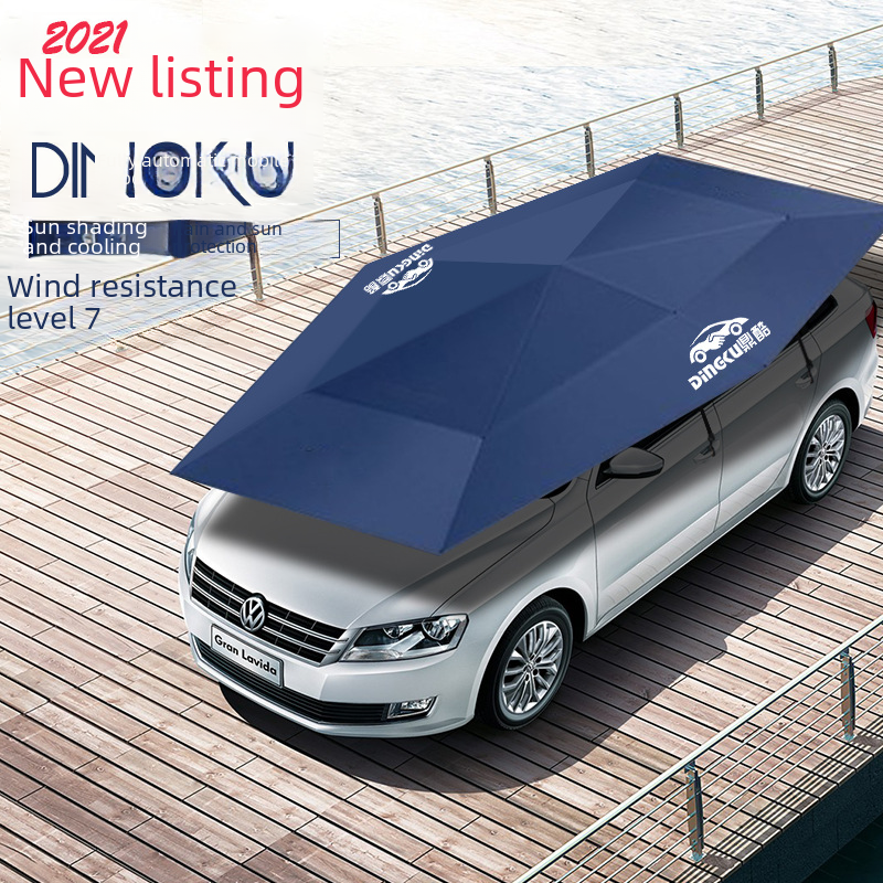 Cool Automatic Car Sunshade Top Mobile Car Shelter Sun Cover UV Protection Rain Snow Proof Automatic Car Cover