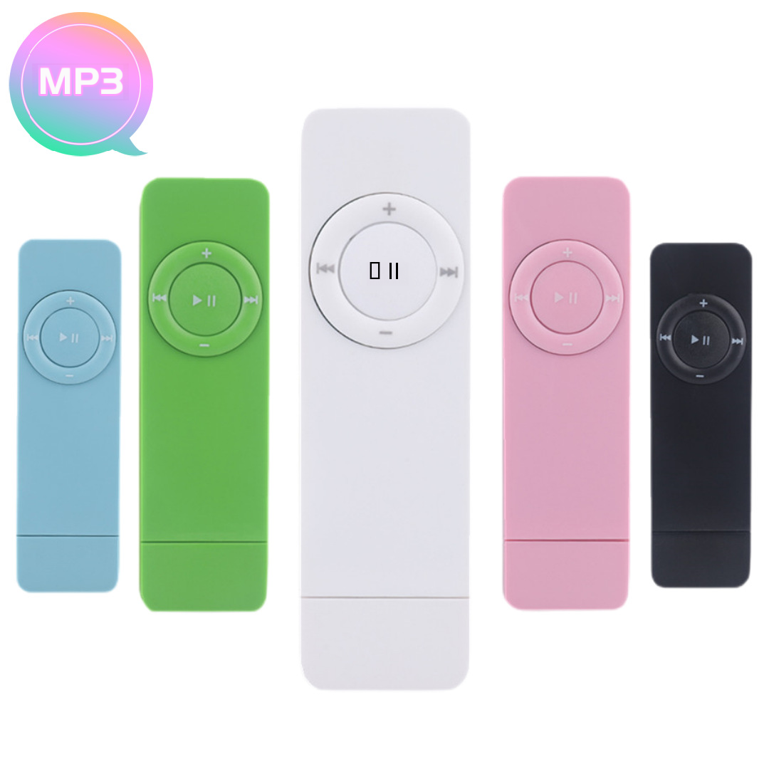 Fábrica en stock al por mayor MP3 Walkman caramelo mini reproductor de MP3 soporte independiente de hasta 64GB tarjeta