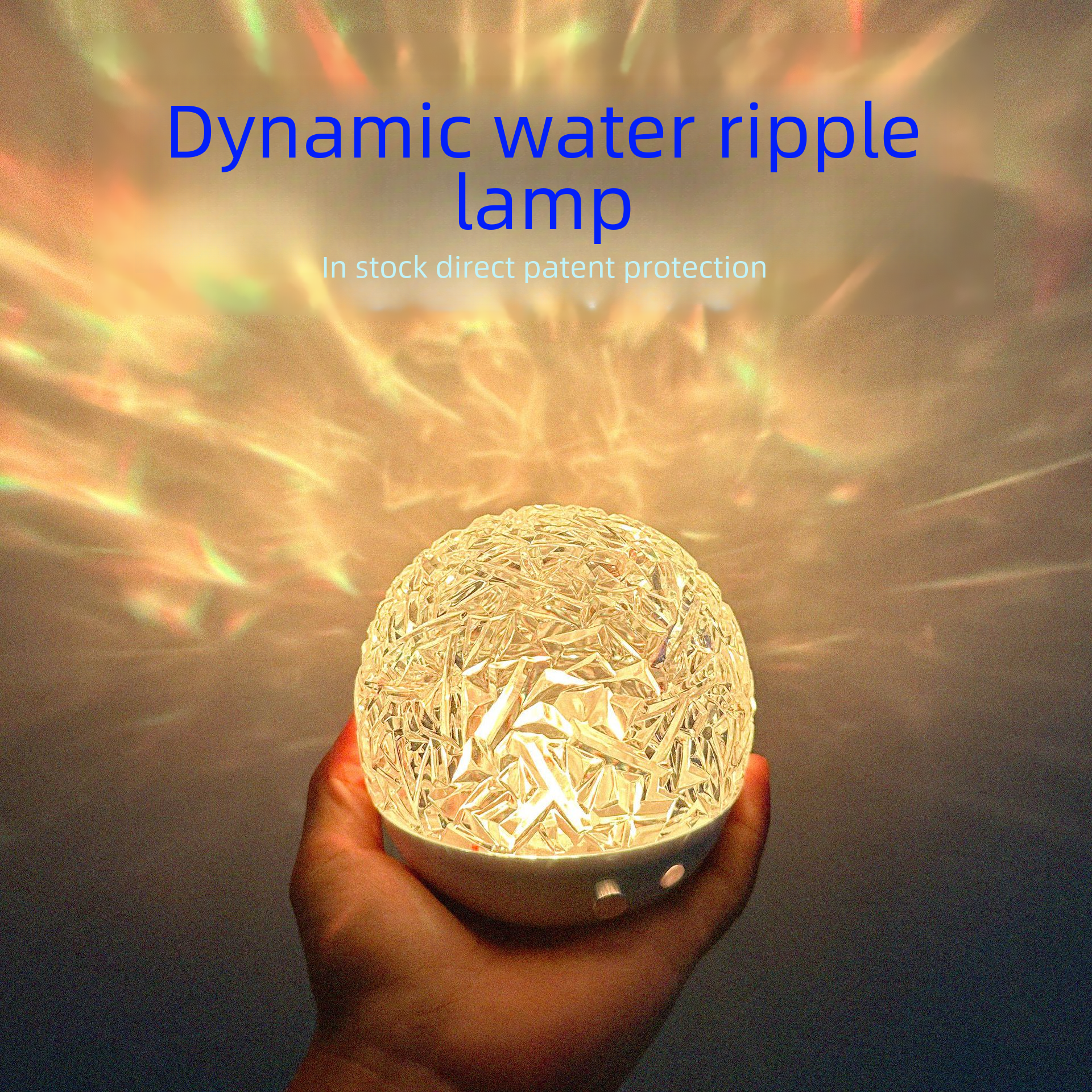 New Chinese Style Water Wave Pattern Night Light Atmosphere Lamp Indoor LED Table Lamp Christmas Gift USB Bedside Lamp Zhongshan Lighting