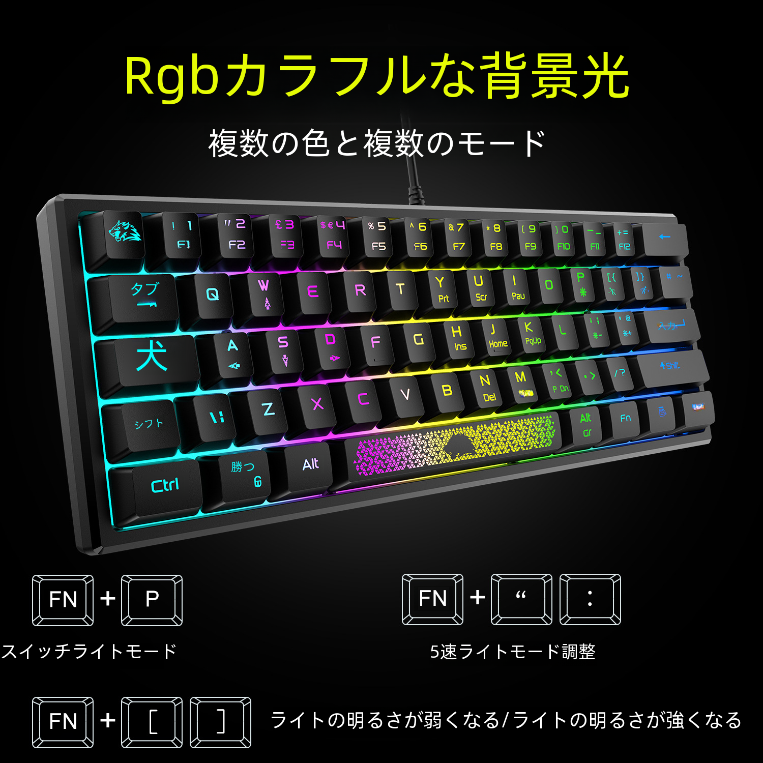 デジタルコンピュータキーボード - 有線ゲーミングキーボード Rgb バックライト - ゲーマー、オフィスワーカーに最適|undefined