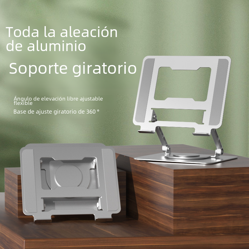 Rotación de aleación de aluminio portátil soporte plegable elevación ajustable refrigeración portátil soporte altura aumento rack