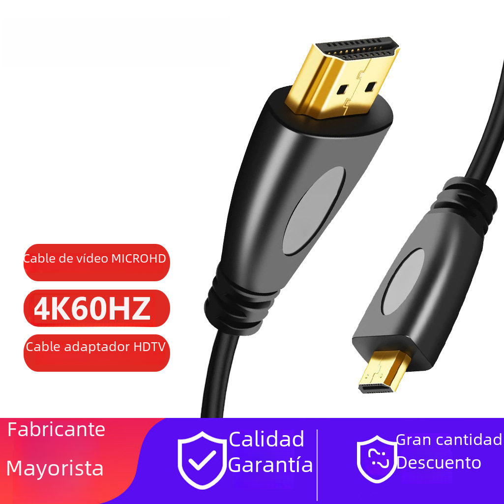 2M MICRO HDTV Línea 4K 7FT MicroHDTV a HDTV macho adaptador Convertidor de Cable 4K línea