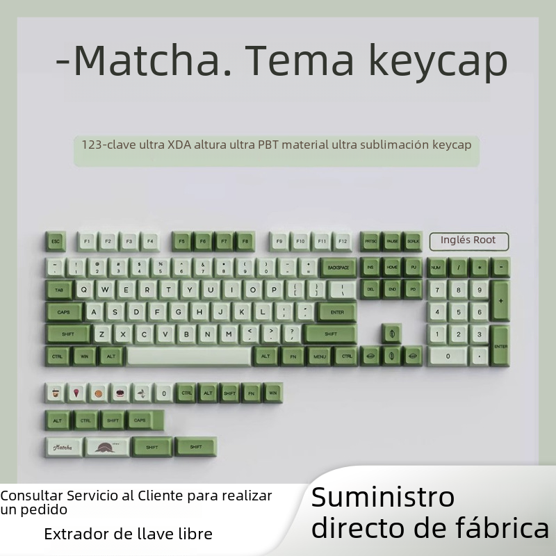 Matcha PBT sublimación keycap Teclado mecánico keycap XDA altamente personalizado DIY keycap personalizado