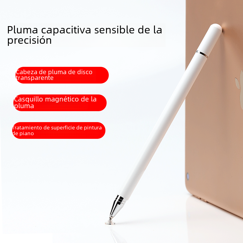 Magnética de un solo toque de la pluma capacitiva disco transparente de la pantalla táctil de la pluma del teléfono móvil de la pluma táctil en stock de suministro fabricante
