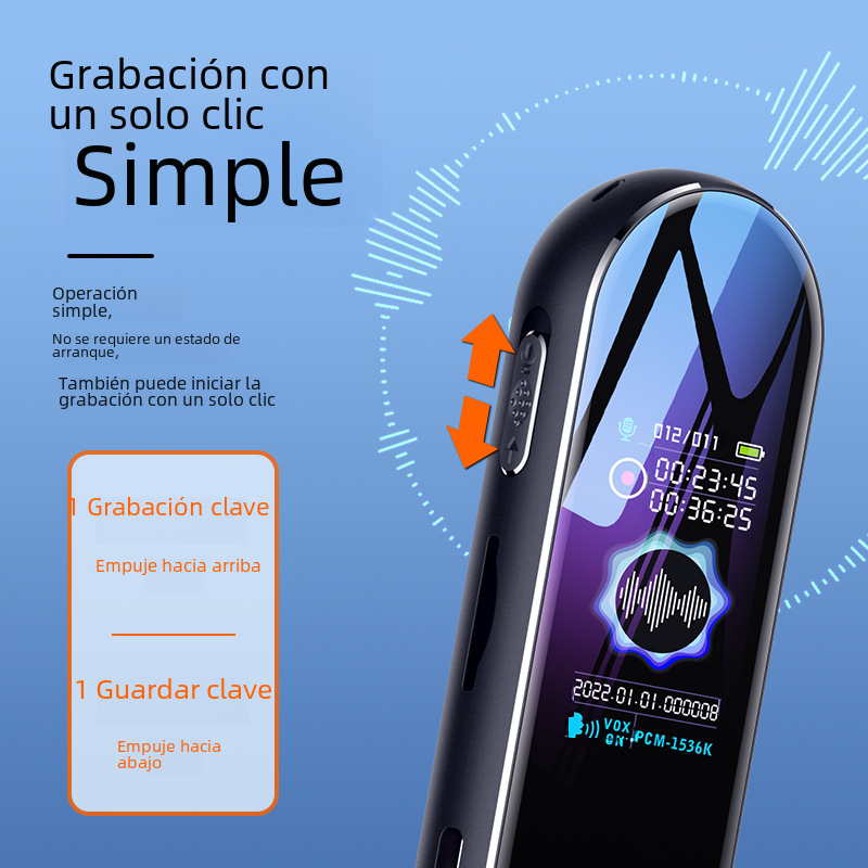 Q53 grabación con un solo clic versión transfronteriza de Venta caliente HD Grabación de reducción de ruido pluma Grabación de tiempo de grabación controlada por voz