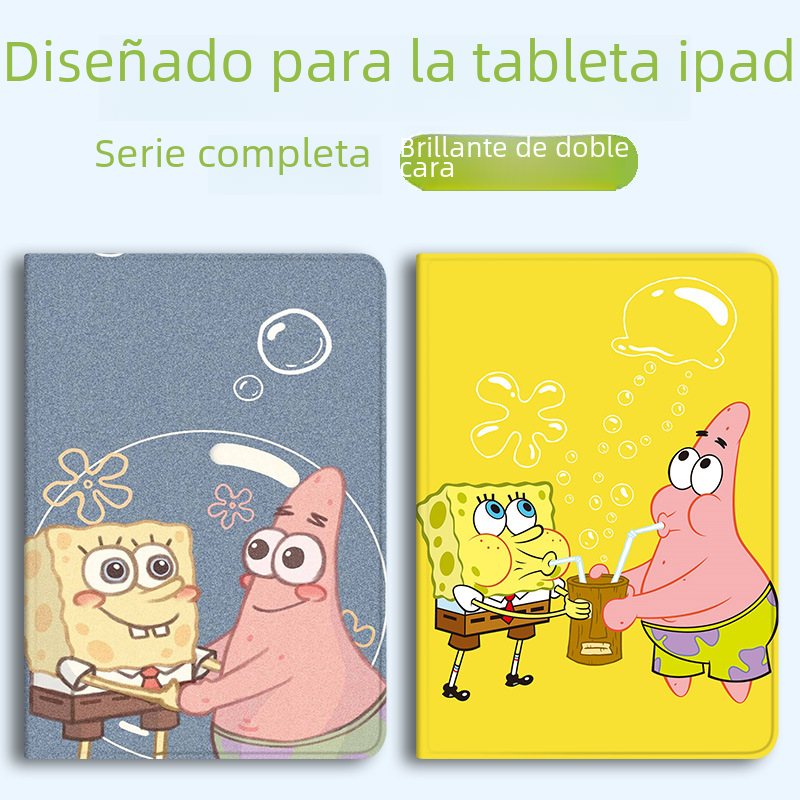 IPad10 funda protectora air45 pro11-inch de silicona ipad10.2 con ranura de la pluma mini6 dibujos animados 3 suave 12,9 Shell