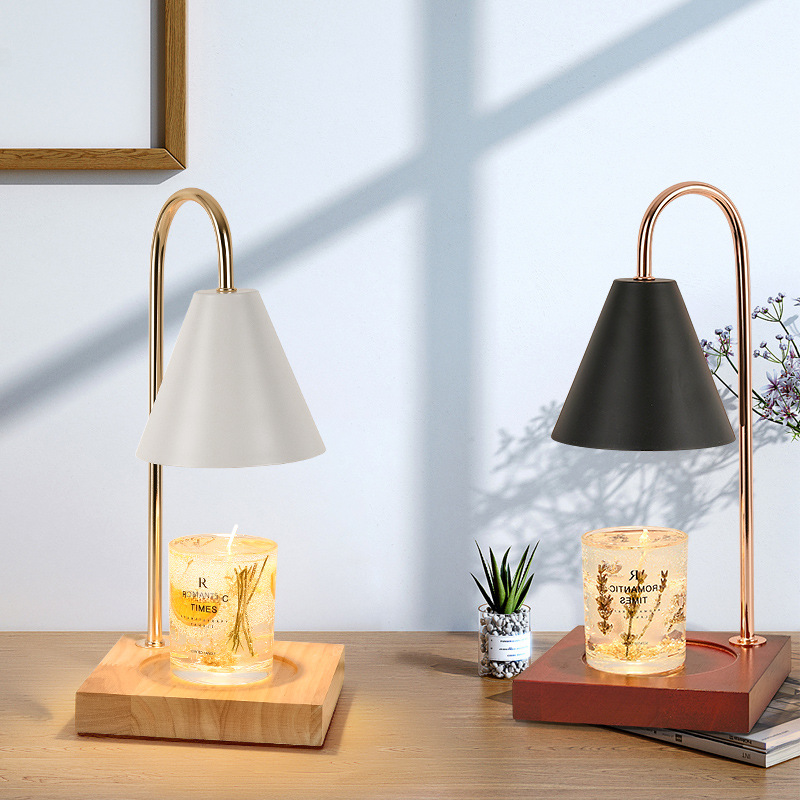 Log aromatherapy lamp melting wax lamp candle warm lamp dimmable melting candle table lamp bedroom aromatherapy furnace melting candle lamp Amazon