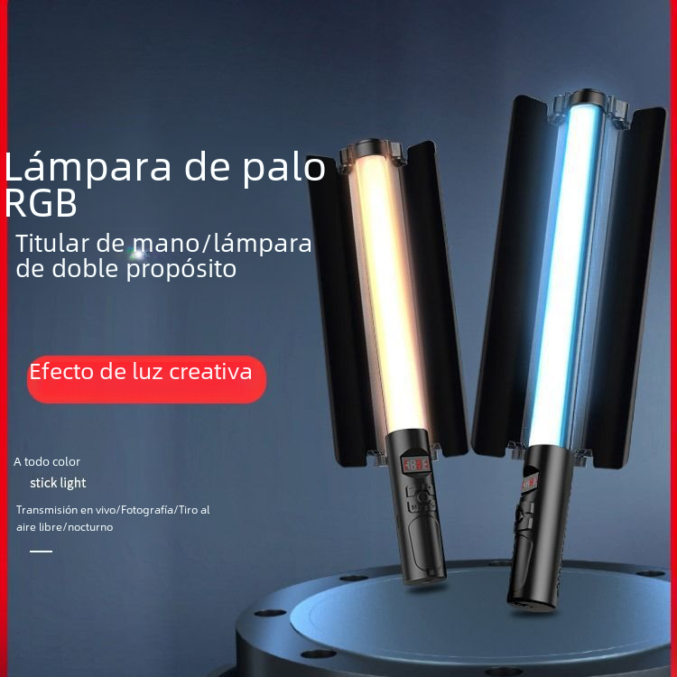 Luz de palo de fotografía RGB iluminación de mano portátil foto de tiro de vídeo Luz de relleno interior vivo estudio atmósfera Luz