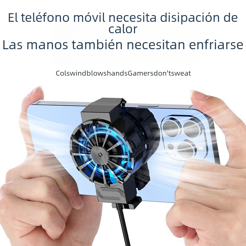 Enfriamiento por aire radiador de teléfono móvil juego de ventilador de enfriamiento en vivo clip trasero radiador de drenaje de Venta caliente transfronteriza