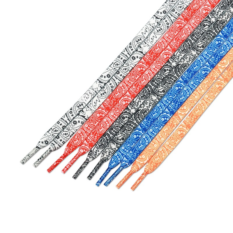 Adecuado para AJ1 Air Force N ° 1 colorido Hipster cordones de los zapatos hombres y mujeres plana aj4 creativo AF1 zapato cuerda Flor de anacardo cordones