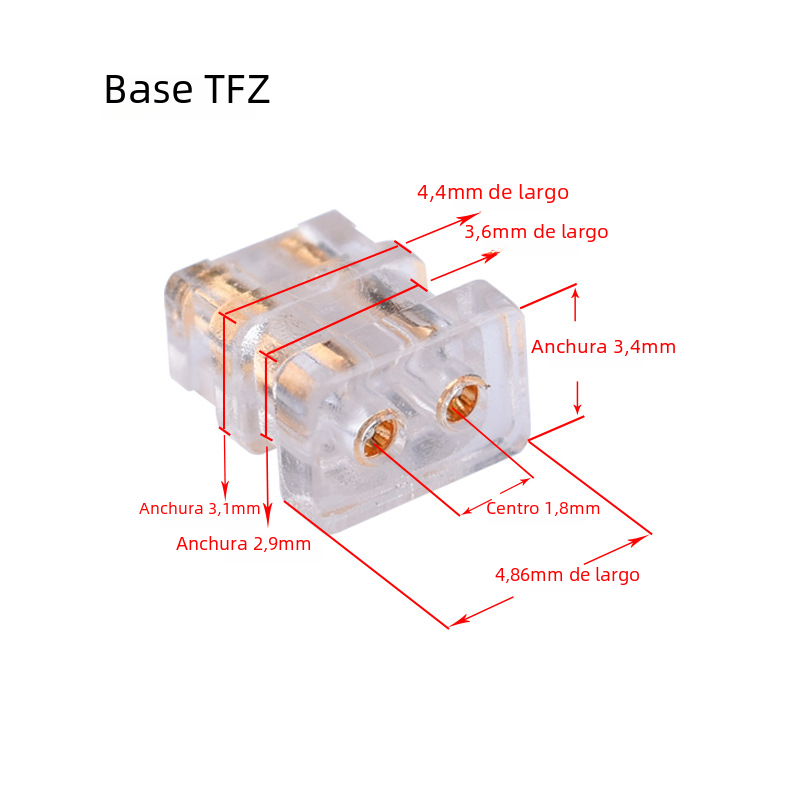 Tfz 0,75 0,78 doble pin hembra base 2pin DIY auricular actualización cable socket hembra base plug-in auriculares Accesorios
