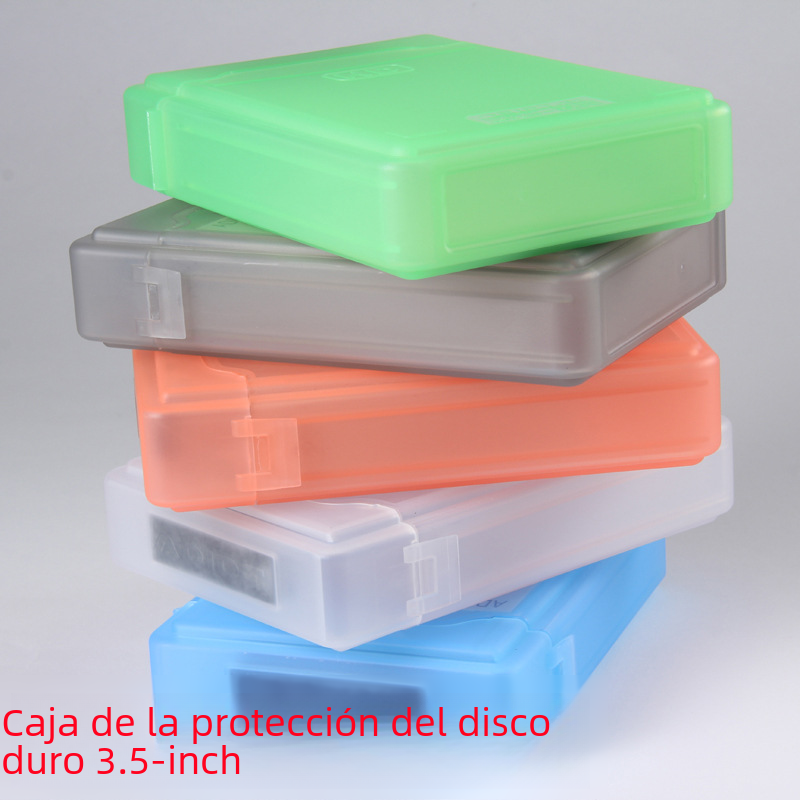 Caja de protección de disco duro de 3,5 pulgadas soporte de disco duro caja de PP caja de plástico bolsa de disco duro caja de almacenamiento de disco duro