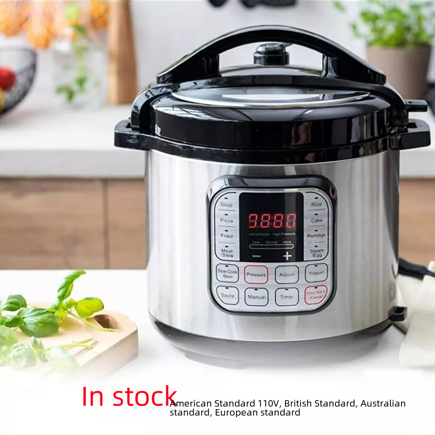 Spot English electric Pressure cooker Pressure cooker cross-border e-commerce 6 liters US 110V British European regulations