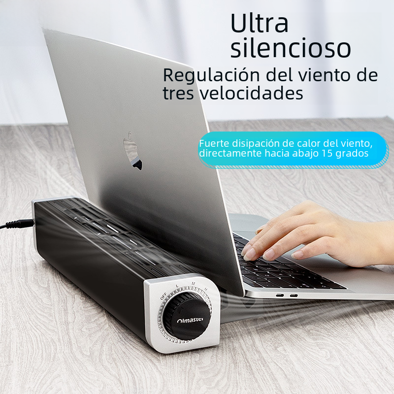 Oimaster portátil radiador juego libro radiador gran volumen de aire base de refrigeración soporte de ventilador USB