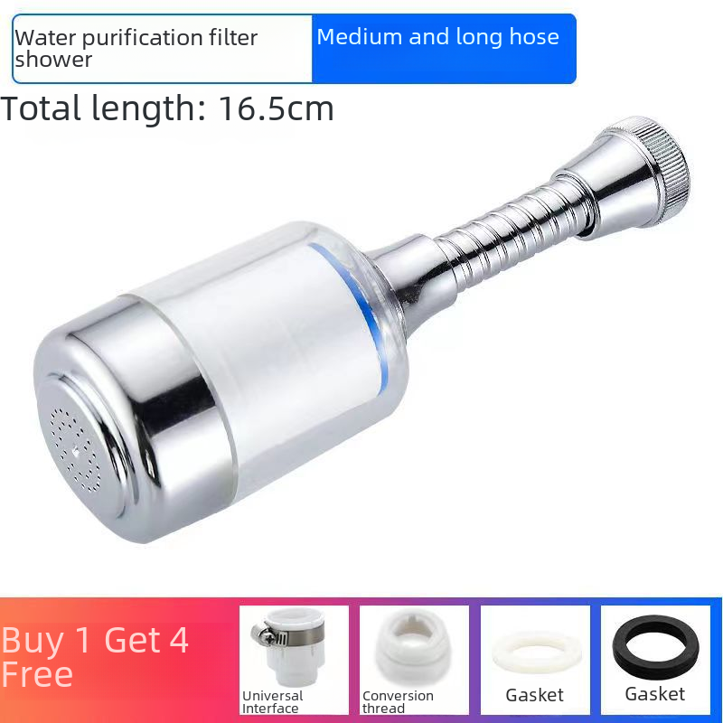 Factory direct sales robotic arm faucet shower head replacement dual-mode water outlet kitchen filter pressurized universal faucet