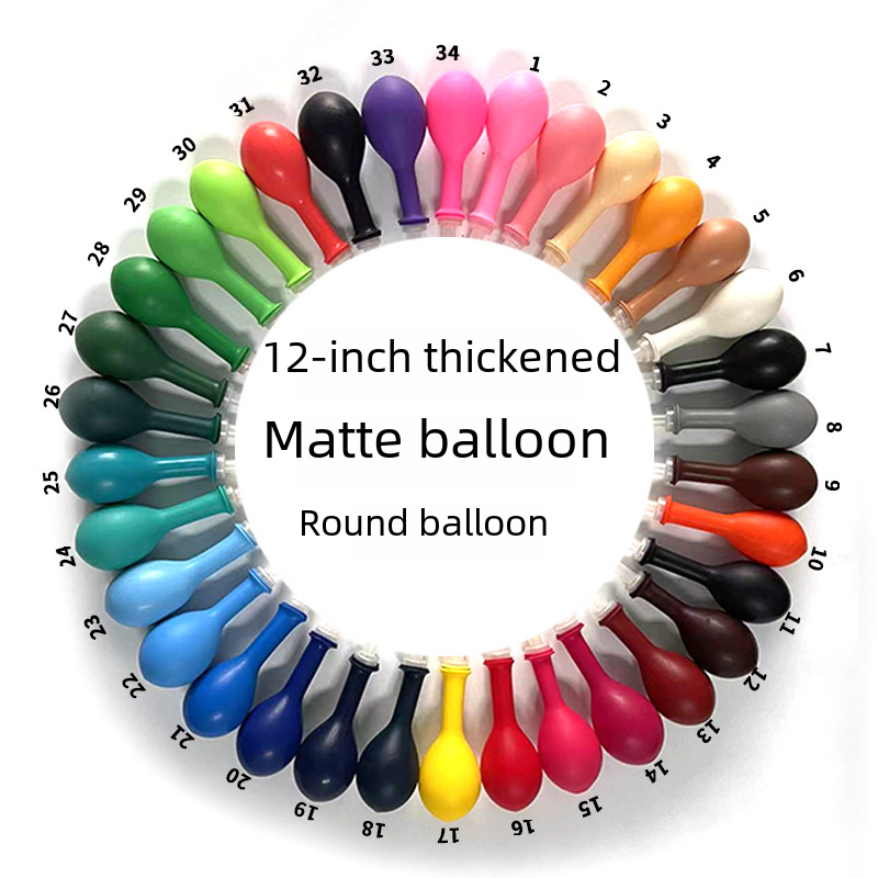 Cross-border wholesale 12-inch 2.8g thick glossy colored Christmas dark green latex decorative balloons