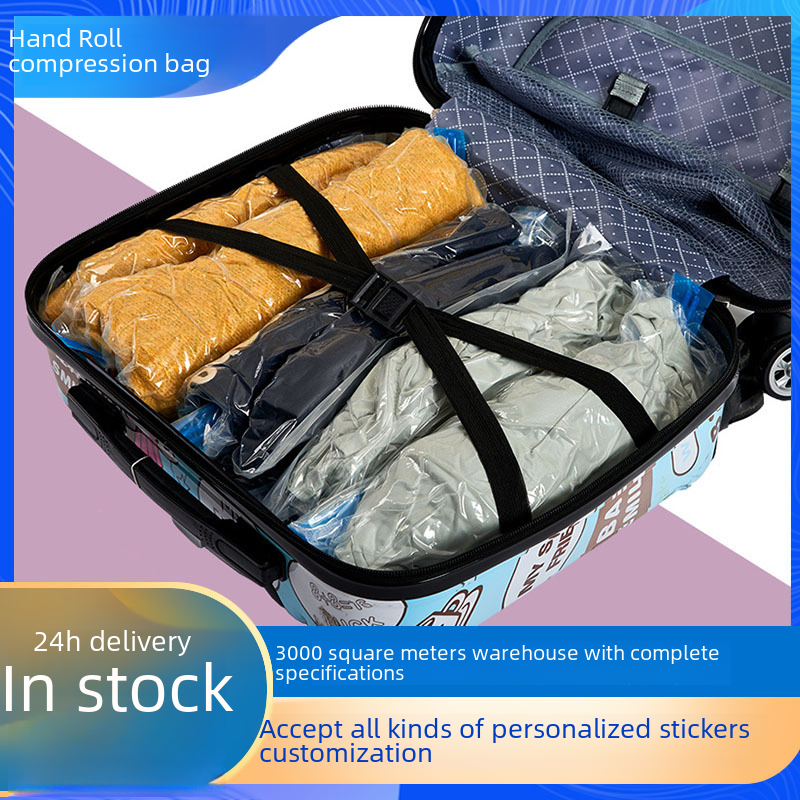 Travel compression bag, vacuum bag without vacuuming, clothing storage bag, vacuum bag without vacuuming compression bag