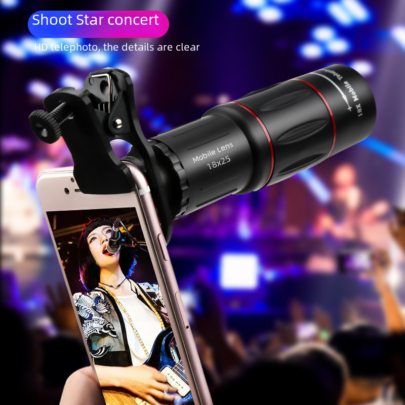 Manufacturer wholesale 18× high-definition mobile phone photo telescope concert remote shooting external mobile phone telephoto lens