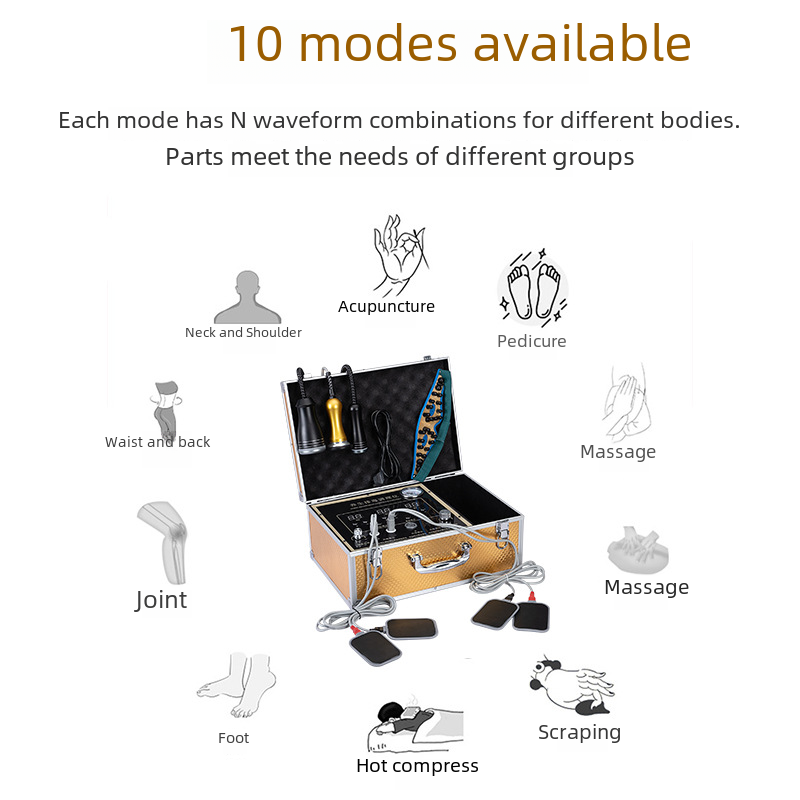 DDS bioelectric regulation device, beauty salon scraping, cupping, microelectric massage, meridian unblocking acupuncture and physiotherapy device