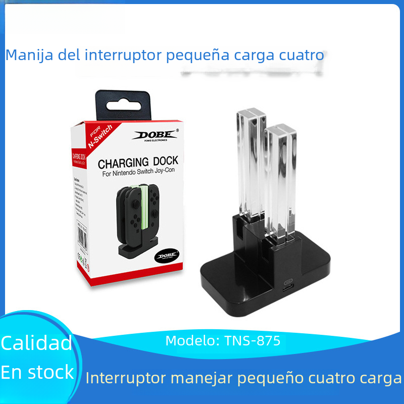 Interruptor pequeño mango colorido cuatro carga NS Joy-Con cargador de la Columna de Luz de cuatro bases Cargador juego periférico