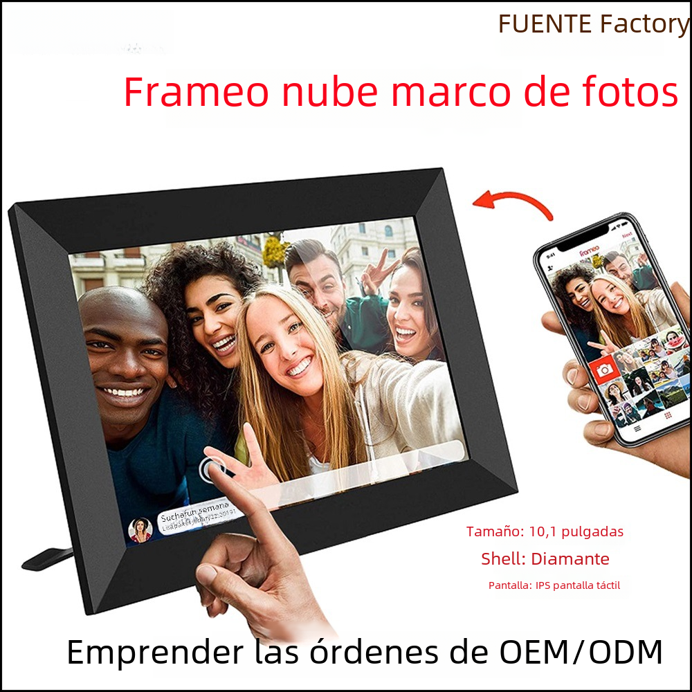 Marco de fotos Digital Frameo Wifi Smart Cloud Frame Pantalla táctil de 10,1 pulgadas Transmisión de aplicaciones remotas