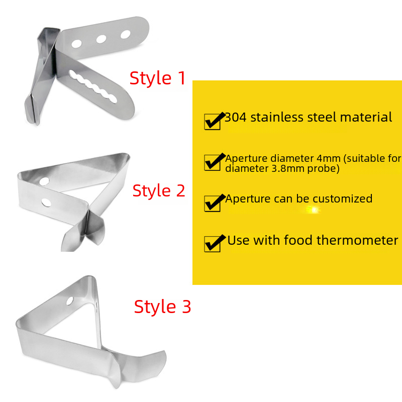 304 stainless steel food clip thermometer accessories barbecue clip water cup anti-scalding clip fixed clip food clip bracket