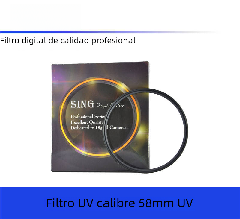 58mm filtro UV filtro SLR accesorios de la Cámara espejo de protección
