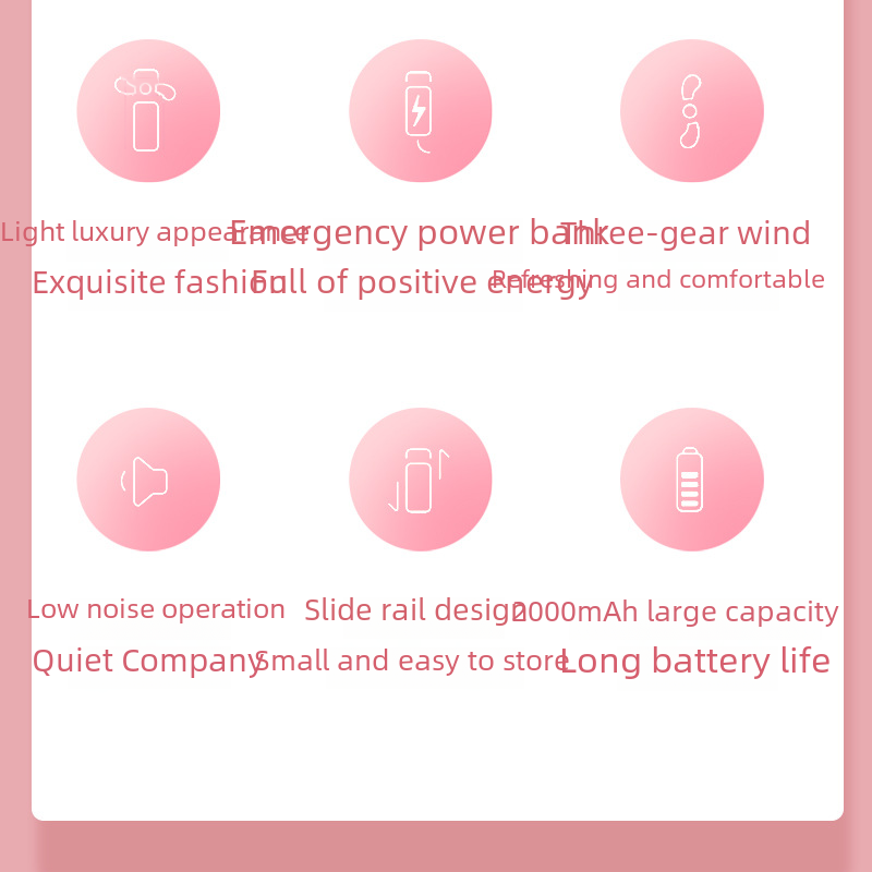 Multifunctional Electric Fan Mini Fan USB Student Dormitory Small Fan Silent 2024 New Model Gift Power Bank
