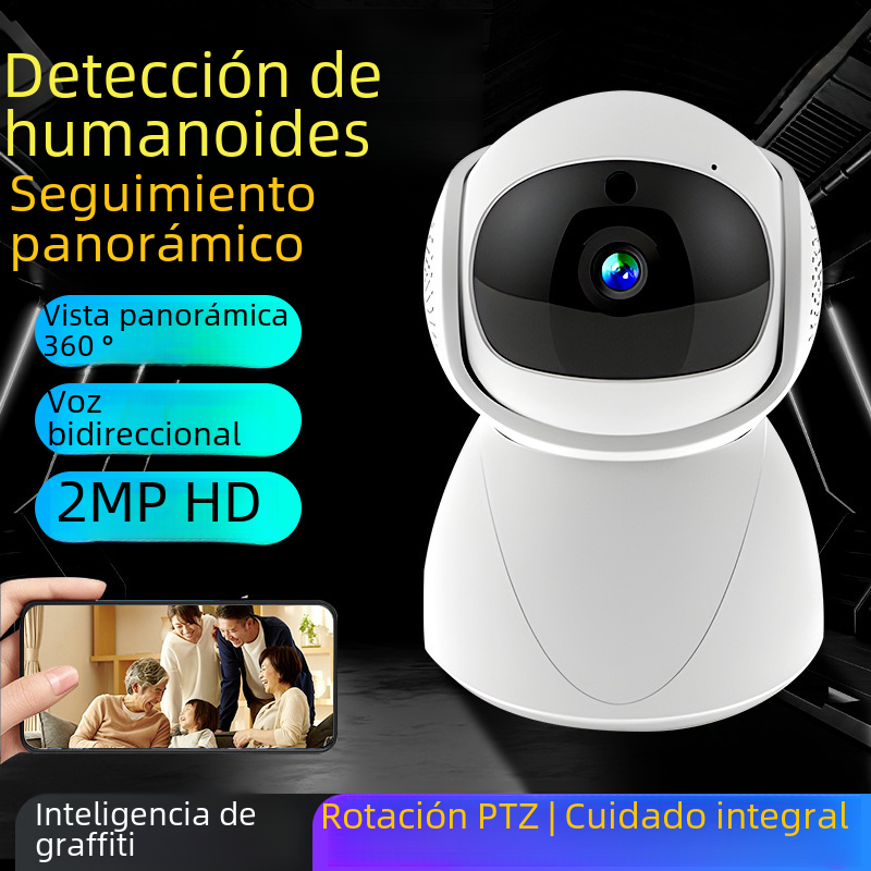 Graffiti inteligente WiFi cámara inalámbrica hogar remoto conversación de limpieza con voz 360 grados sin ángulo muerto monitoreo