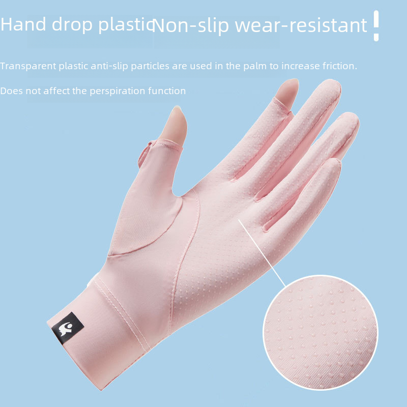 Sun protection gloves women's F137 summer outdoor sports anti-UV original yarn light and breathable cycling gloves with ice feel