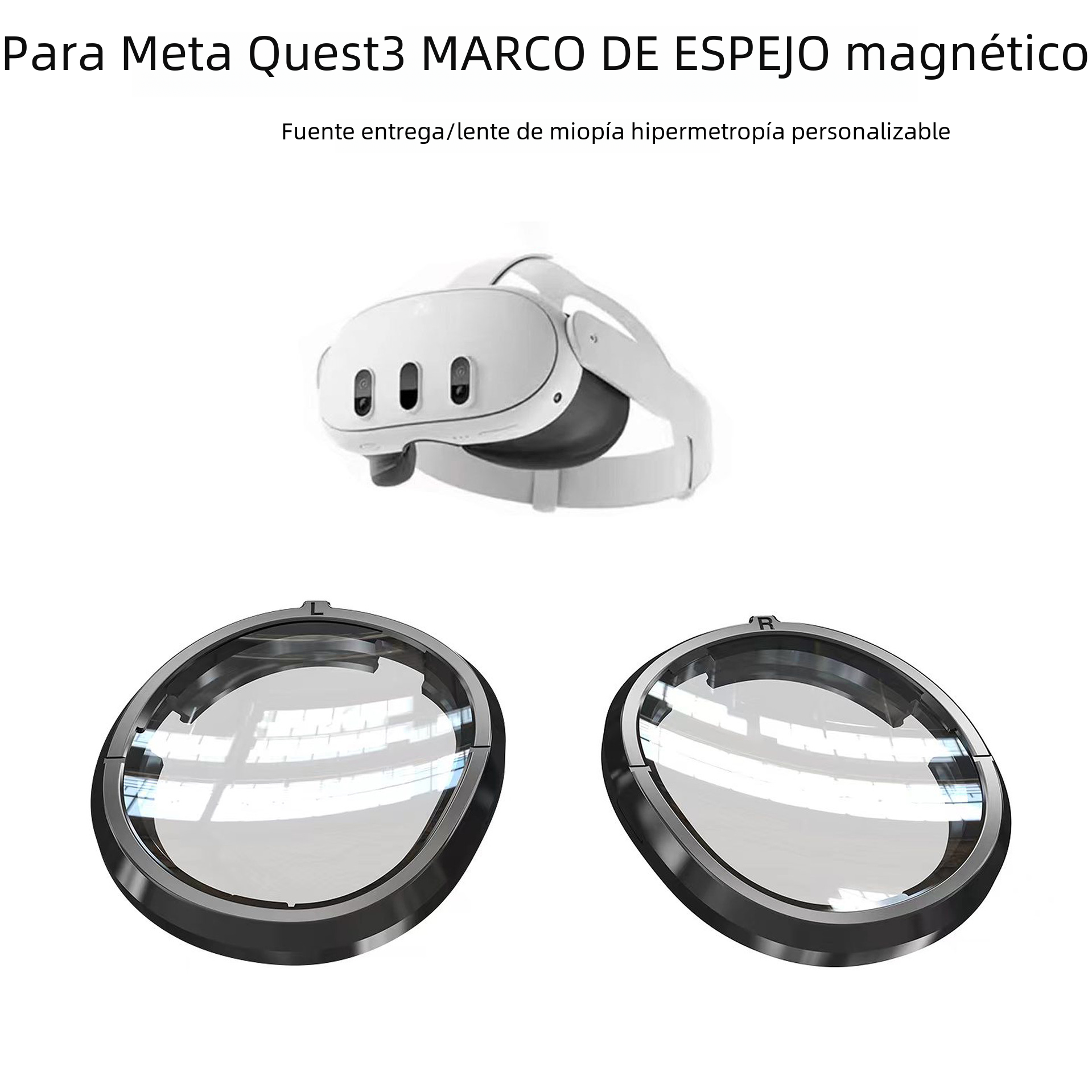 Aplicación transfronteriza Meta quest 3 marco de espejo magnético antiazul gafas de miopía vr todo en uno accesorios quest3