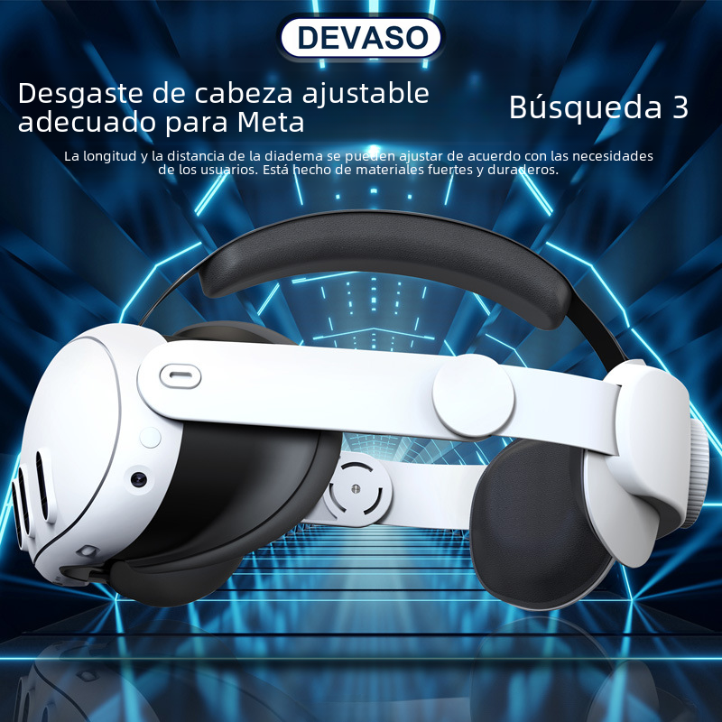 DEVASO cross-border popular Meta Quest 3VR gafas diadema ajustable cómodo descompresión headwear Accesorios