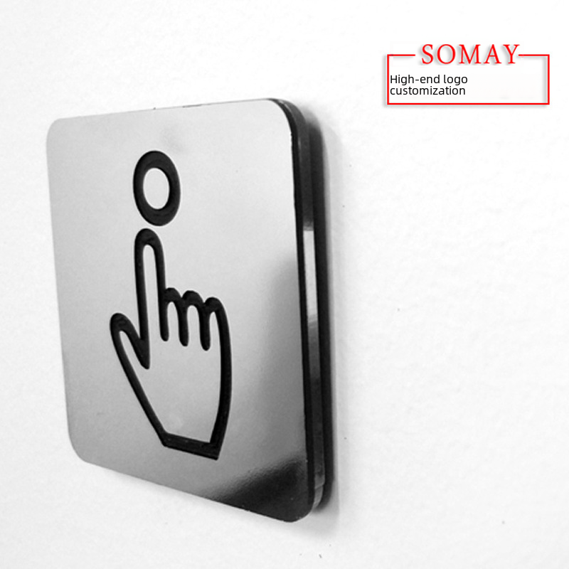 Please Press the Doorbell Wall Decal Button Signage Indicator Signplate Friendly Reminder Sign Please Press the Button Sign