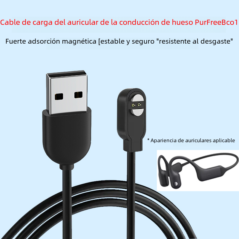 Fabricantes aplicables Haylou auricular Bluetooth bc04 cargador magnético purfree bc01 Cable de conducción ósea